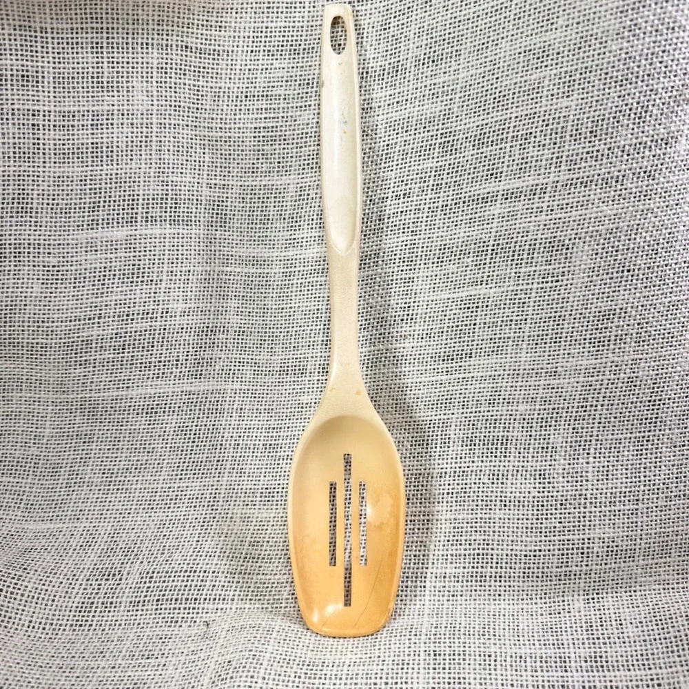 Vintage Foley Slotted Spoon Cream‎ Nylon USA Kitchen Utensil 11